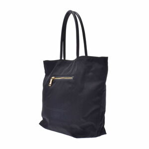 Prada Nylon Tote Black Leather Bag